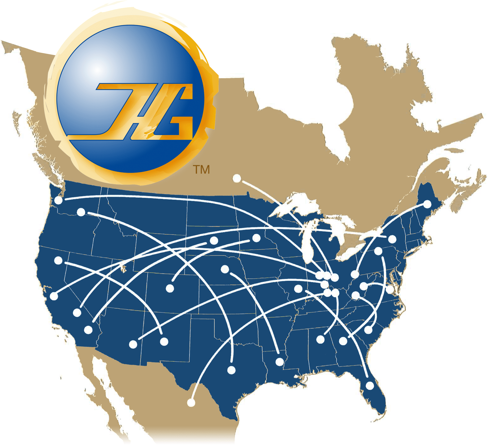 HG Logistics map